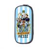 Pattern Pen Bag Student Sports School Supplies Zipper Pencil Pouch Football Star M-Messi Big Capacity Pencil Case Makeup Bag