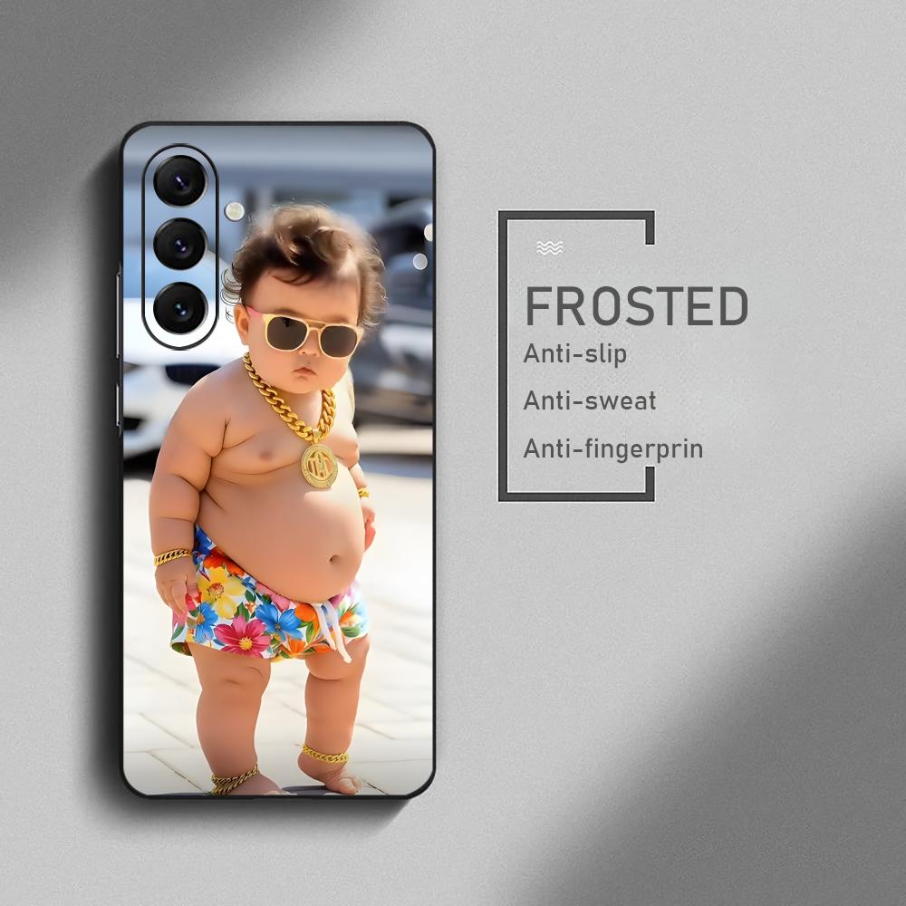 Popular Dancing Baby Cute Phone Case For Samsung Galaxy S26 S25 S24 S23 S22 S21 Plus Ultra Note20 Soft Black