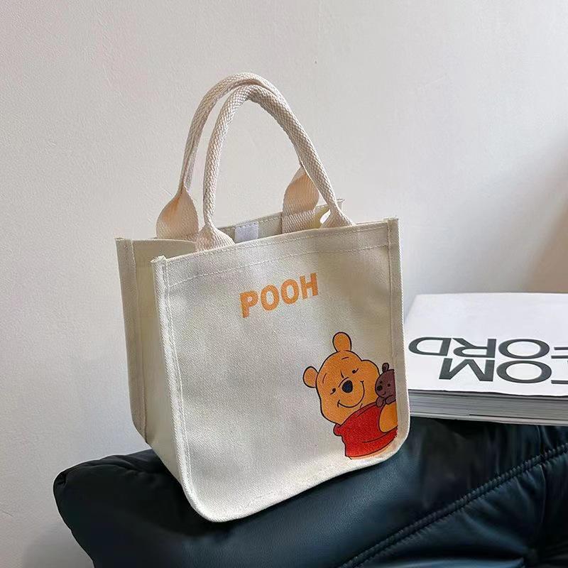 Women's Small Canvas Tote: Japanese & Korean Style Lunch & Handbag for Work or School