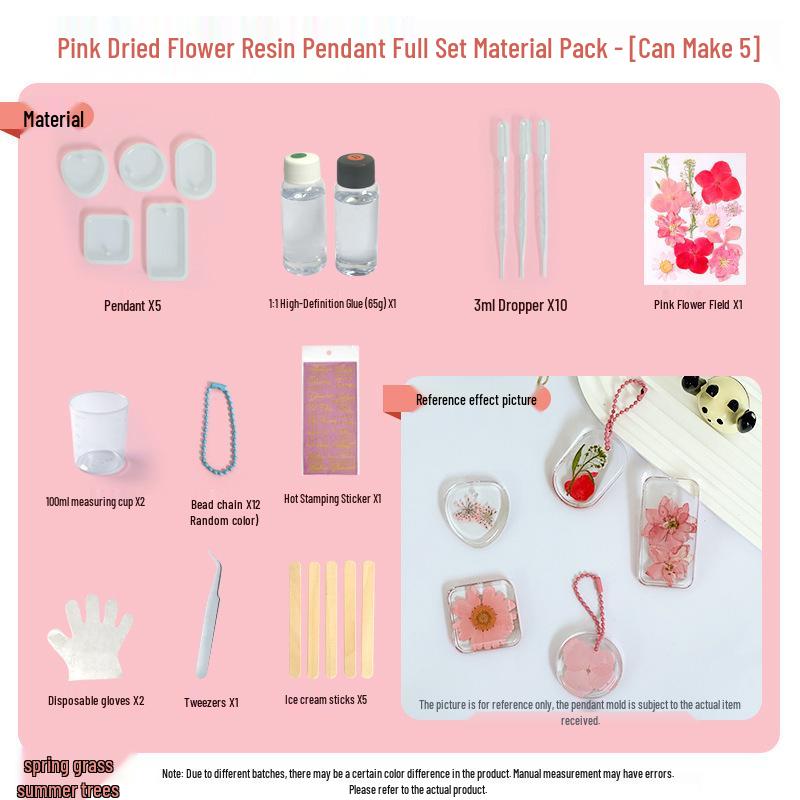 Handmade Crystal Epoxy Dried Flower Coaster DIY Kit for Kids - Back To School Gift
