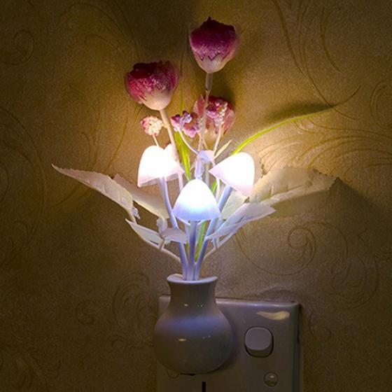 Mini lámpara de noche de tulipán con Sensor romántico suave, lámpara para habitación de cama de bebé, decoración del hogar