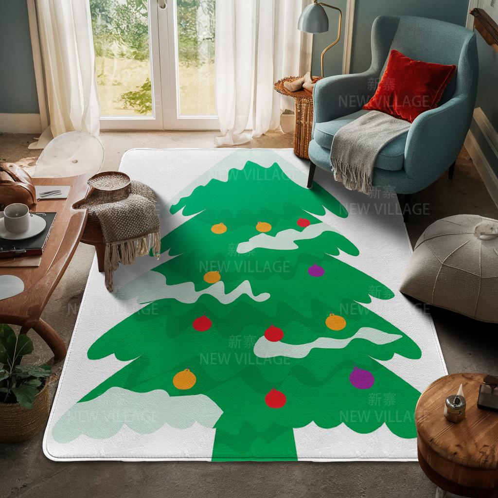 House Entrance Carpet Home Door Mat Living Room Bath Foot Bathroom Non-slip Water Absorption Rugs Bath Merry Christmas Winter