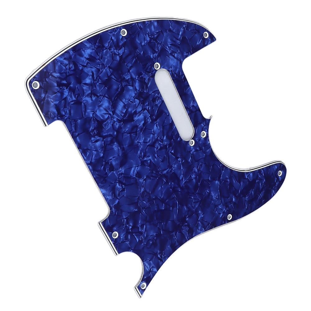 Blue Pearl Color Guitar Pickguard Pickup Mounting Screw Holes Pickguard Guitar Protection