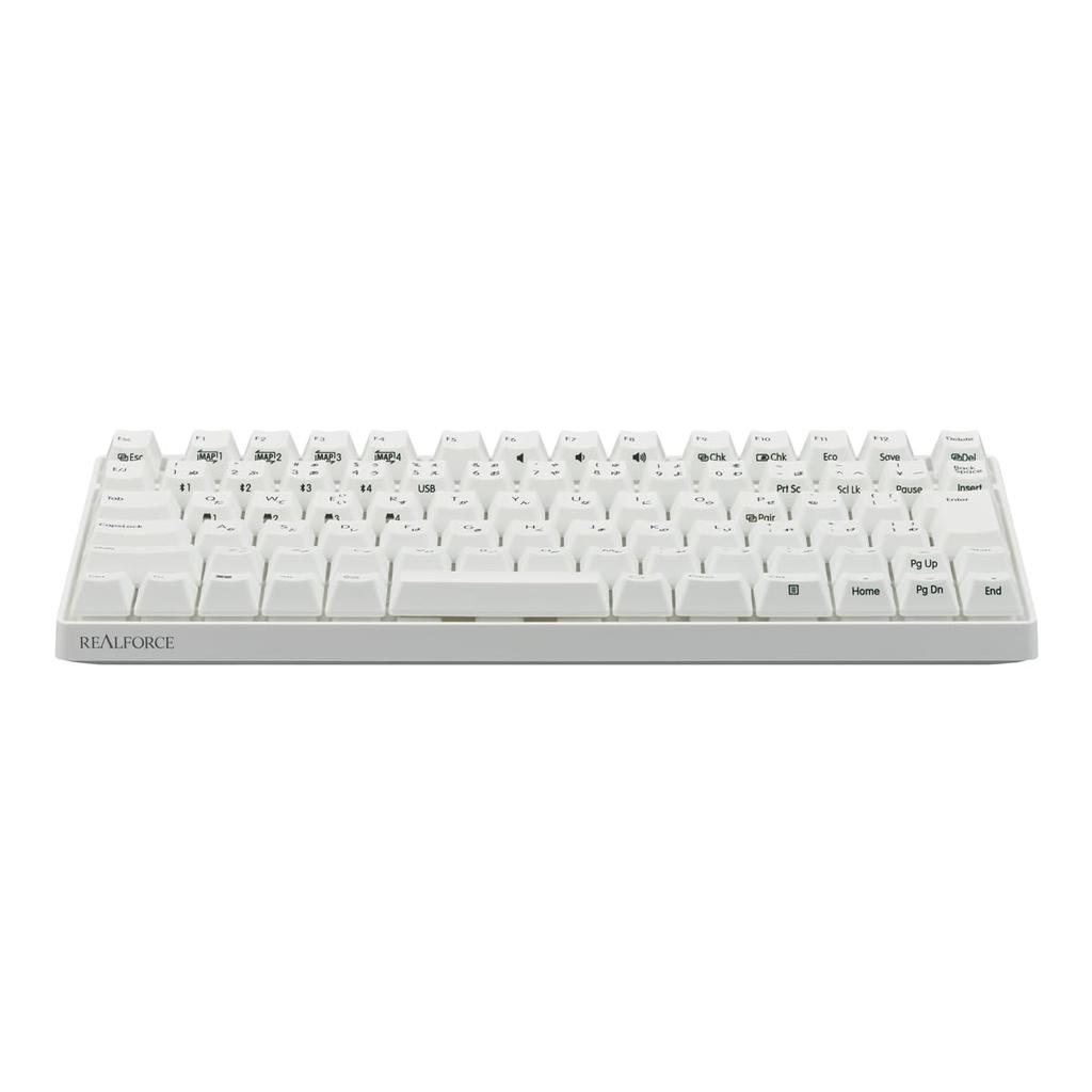 REALFORCE RC1 Japanese 30g Key Bluetooth C1HJ23 Keyboard, 70% Height, White, Layout, Weight, & Wired, Compact,