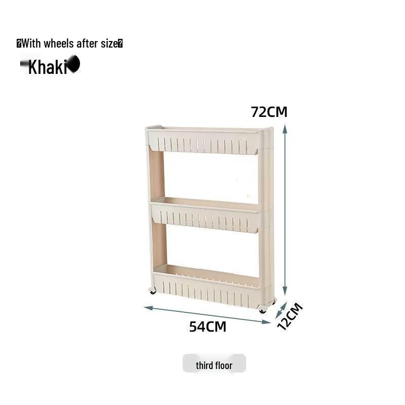 Multi-Layer Mobile Storage Rack for Dorms and Bathrooms