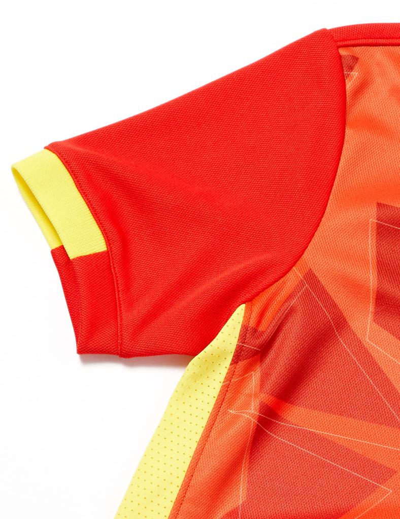 YONEX Short Sleeve Game Sunset Red J130 Kids' Shirt, (496)