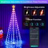 2.1M Smart Lighted RGB Christmas Tree APP & Remote Control Star Topper Outdoor DIY APP Controlled Lighted Christmas Tree Light