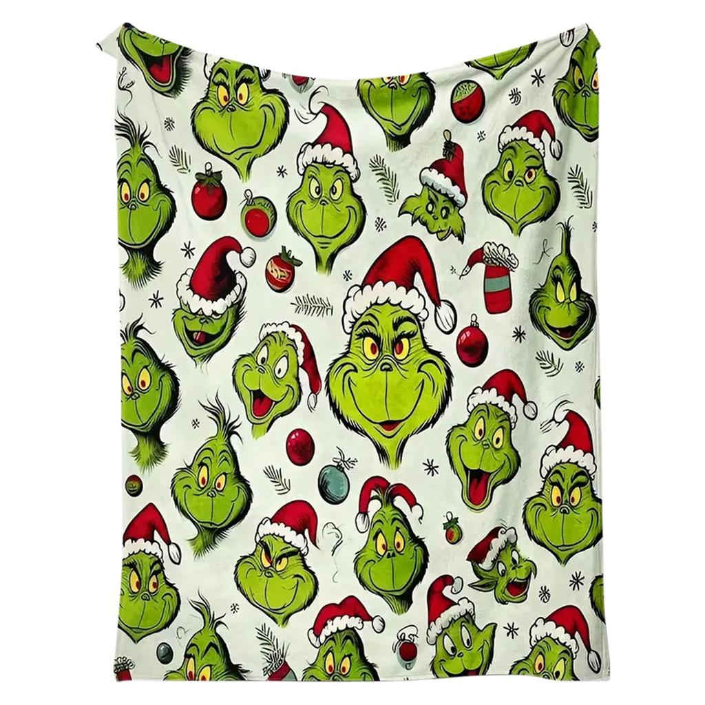 Thick Flannel Christmas Printed Blanket