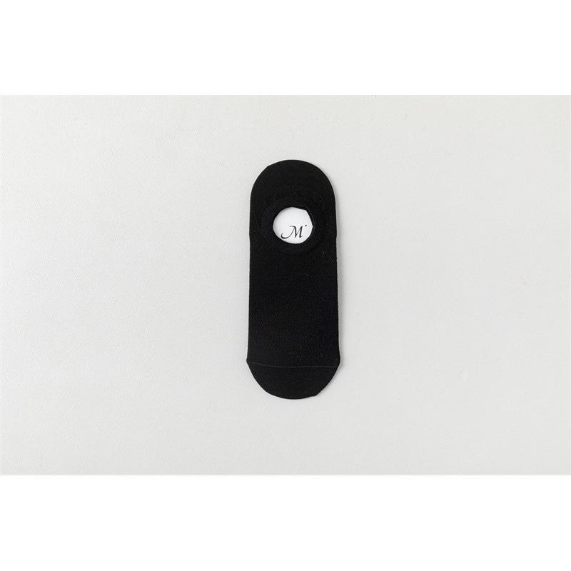 Men's Summer Thin Pure Color Cotton Non Slip Mesh Breathable Anti Odor Invisible Boneless Boat Socks