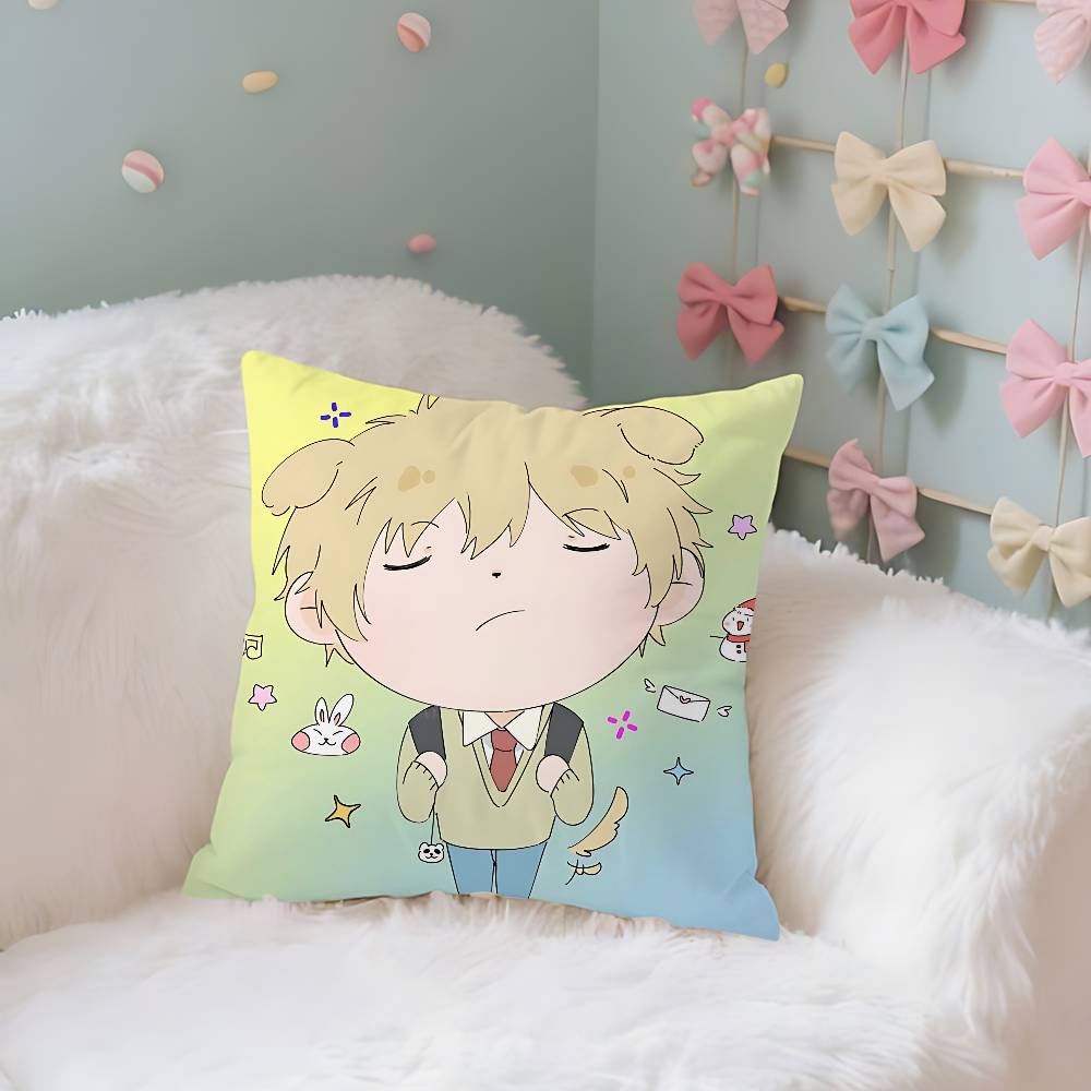 Cute SSkip AndLoafer Couple Style Throw Pillow Covers Pattern Cushion Cover Suitable For Sofa Bedroom Car Pillow Cover