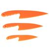 3-Piece Kids Kitchen Knives Set for Restaurant- Plastic Serrated Edges for Cutting Fruits, Vegetables, Breads, Salads & More!