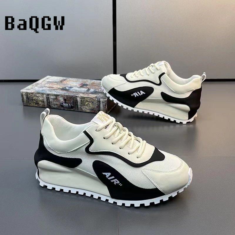 Men Sneakers Casual Color Block Mesh Breathable Outdoor Male Designer Flats High Platform Luxury Chunky Sneakers Running Shoes