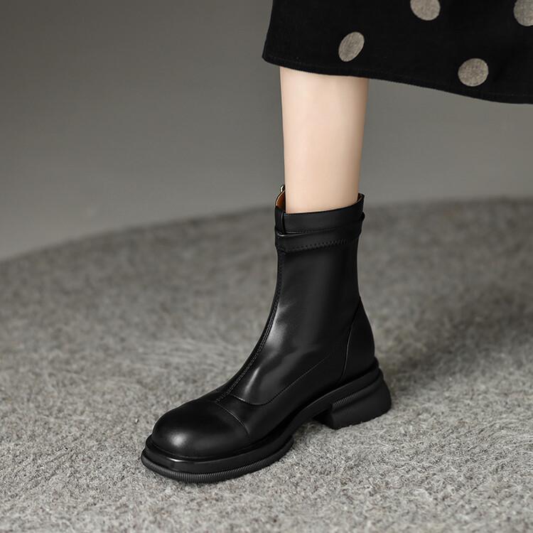 Fashion Brand Design 2025 New Women's Short Boots Walking Show Wedding Bride Size 33-42 Fashion Black Brown High Heels Woman Shoes