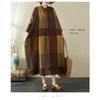 Summer New Temperament Literary Retro Printed Lapel Loose Large Size Vacation Dresses
