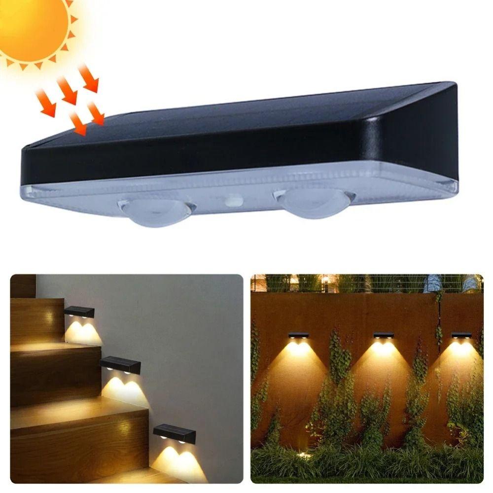 Waterproof Solar Wall Light 3 Color Changing Solar Deck Light Solar Fence Lights  House Fence