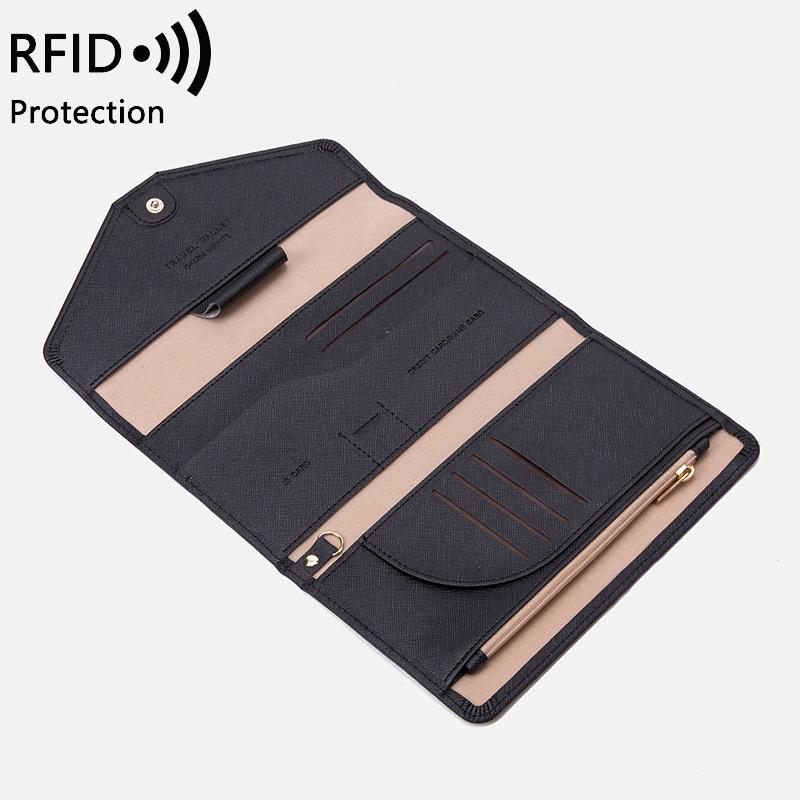 Tao Yin 2024 RFID Anti-Theft Passport and Card Holder: Simple, Solid Color, Multi-Functional for Travel