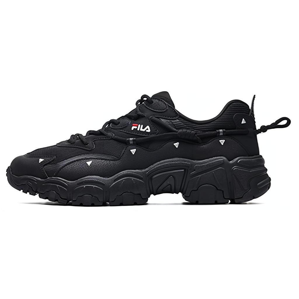 FILA Cat Paw 2.0 Sports Fashion Comfortable Fabric Synthetic Leather Low-Top Casual Running Shoes Eighth Generation Women sneaker Black F12W134108FBK