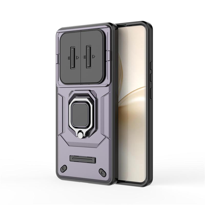 

Shockproof Case For Realme 14 Pro Plus Case Realme14 Pro Plus Ring Holder Magnetic Cover For Realme 14 Pro Plus Push Window Case Realme 14 Pro Plus фиолетовый