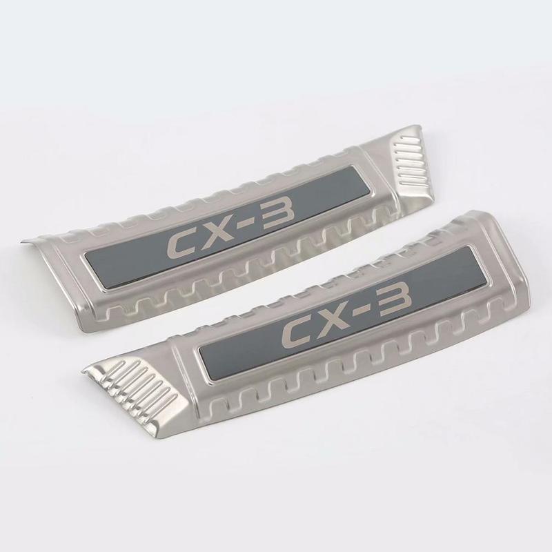 For Mazda CX3 Cx-3 Cx3 Car bumper foot plate Cover Protector Styling Auto Trunk inner Threshold Trim Stickers Accessories 2018
