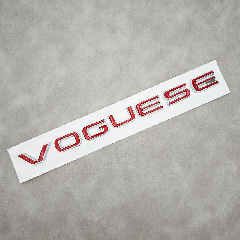 1 szt. 3D ABS Litery Logo VOGUESE Naklejki na Tylny Bagażnik Samochodu Odznaka do Range Rover Executive Wydłużona Edycja Akcesoria