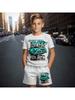 Sommer Kurzarm T-Shirt Anzug Shorts Kinderkleidung 3D Druck Mode Jungen