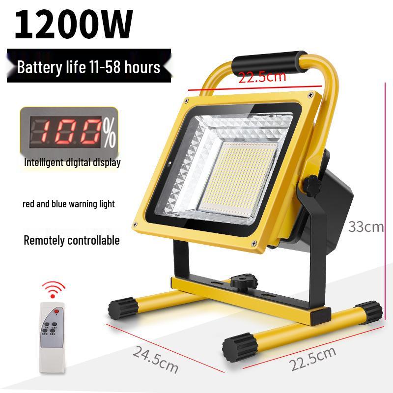 Rechargeable LED Floodlight: Strong Outdoor Emergency Light for Construction, Power Outages, Camping, Handheld Household Use