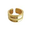 PANJBJ 925 Sterling Silber Dicker Doppelring für Damen Mädchen Geschenk Minimalismus Neutral Öffnend Breiter Schmuck Dropshipping