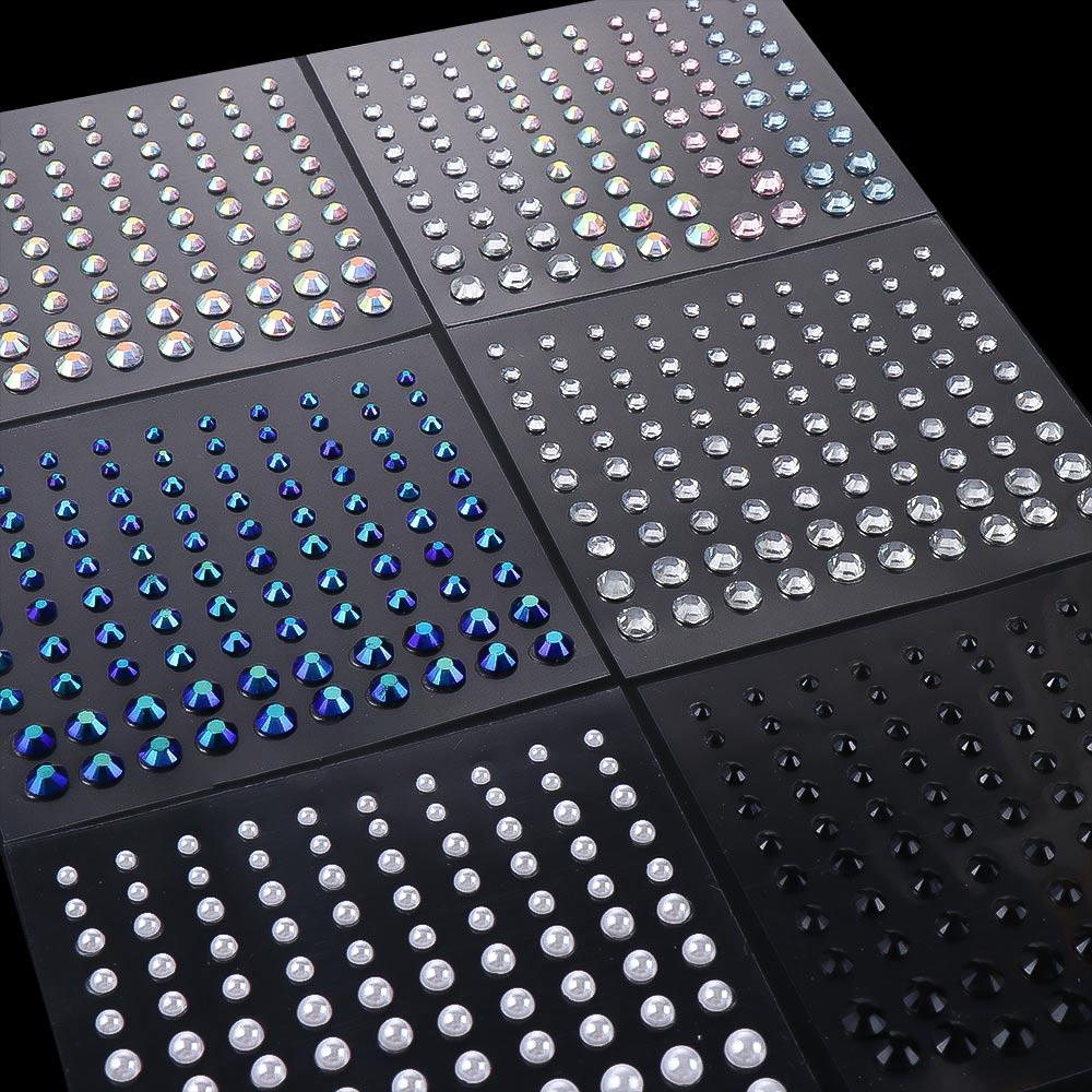 Křišťálový obličej Body Colored Drahostone Stickers Festival Makeup Dekorace Šperky samolepky