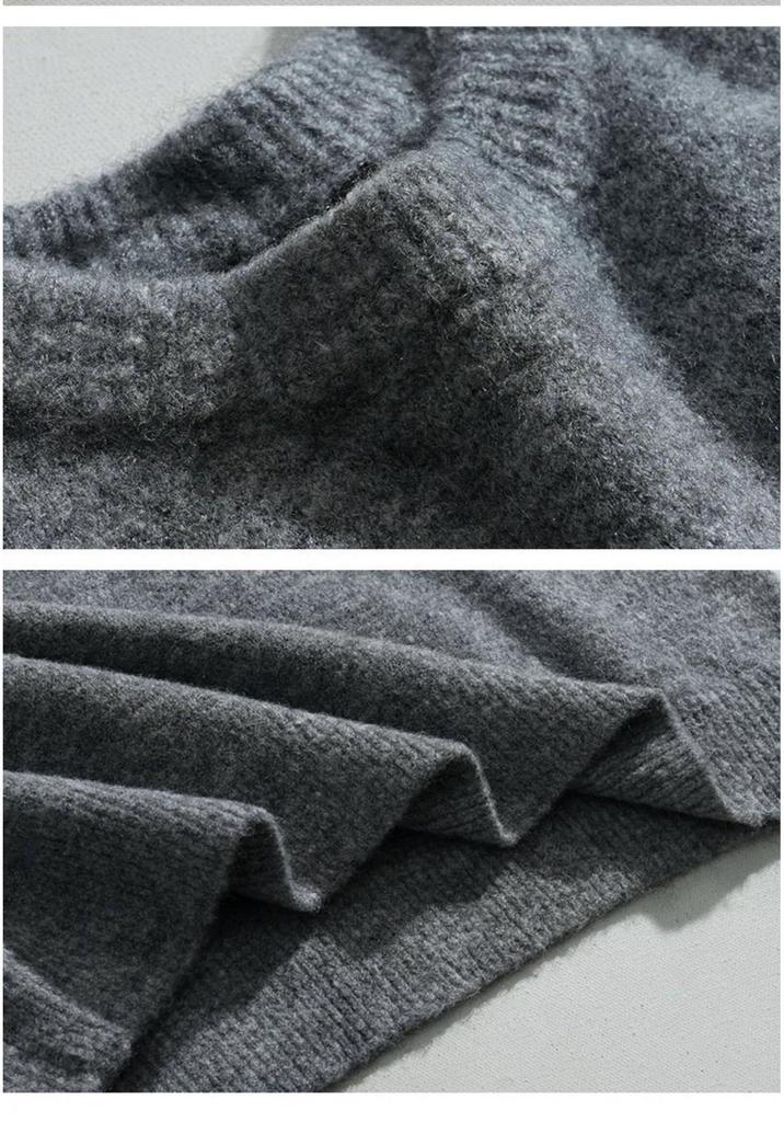 Maglione da uomo in mohair stile coreano autunnale: Maglione Trendy Girocollo Largo