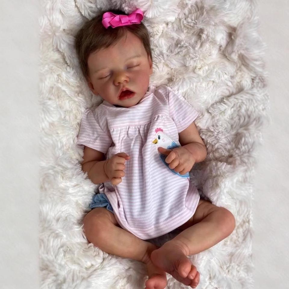 18-Zoll Reborn Zwilling A Simulationsbaby-Puppe