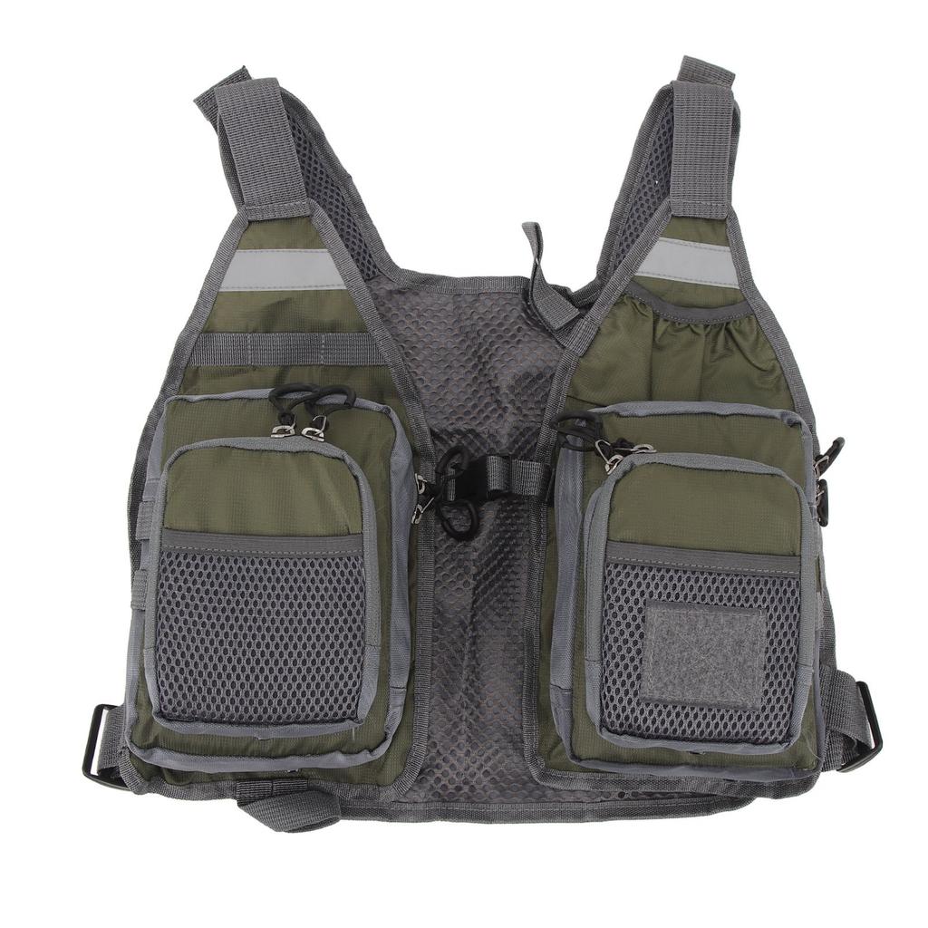 Strap Fishing Vest Fly Fishing Vest 8  S Oxford Cloth Reflective Strips Mesh Lining   Fishing Gear for Outdoor