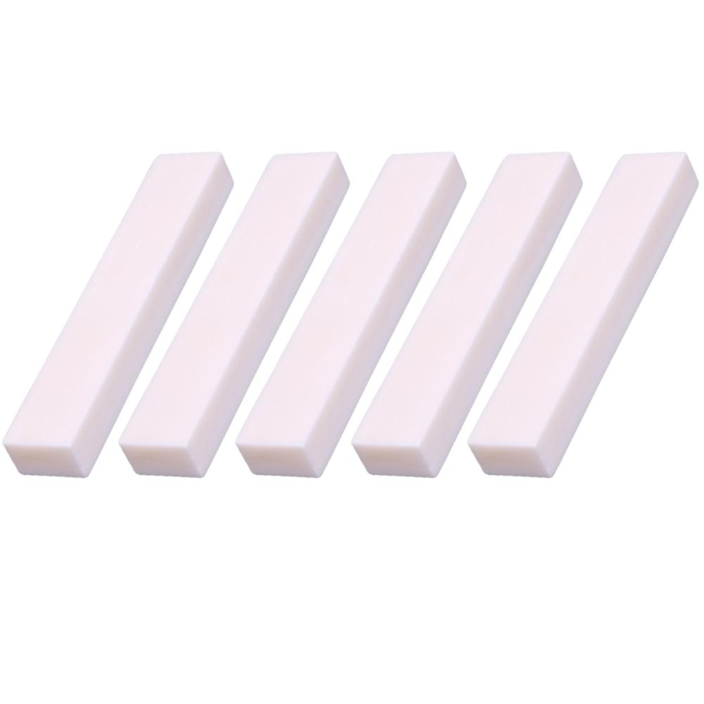 Acoustic Guitar Blank Bone Nut Saddles Unslotted Buffalo Bone Bridge Nuts for Guitar Banjo Ukulele Instrument Parts Replacement