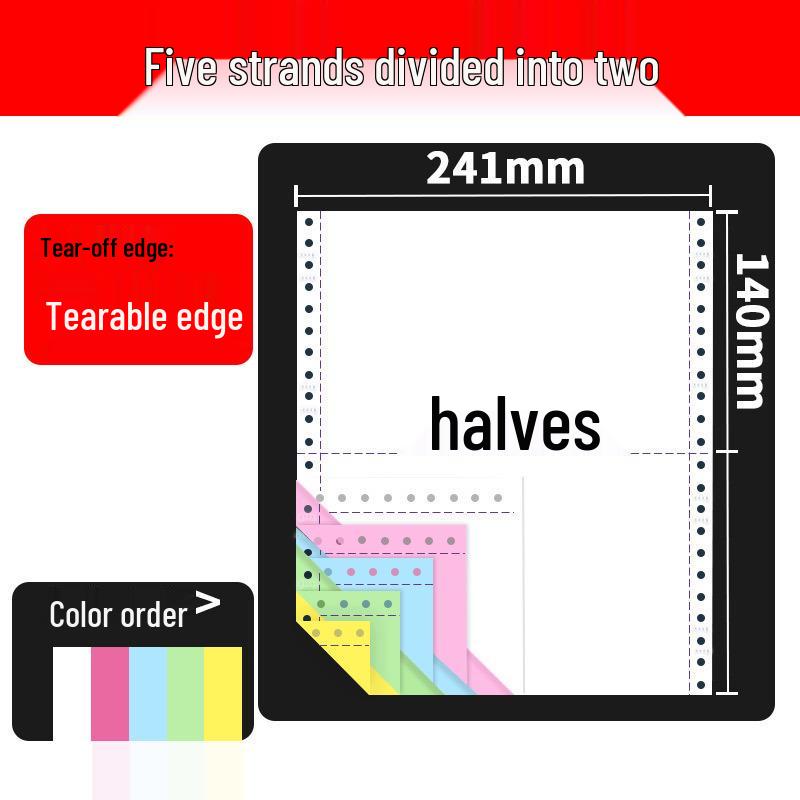 Triplicate Dot Matrix Printer Paper: 2-part, 4-part, and 5-part Delivery Notes
