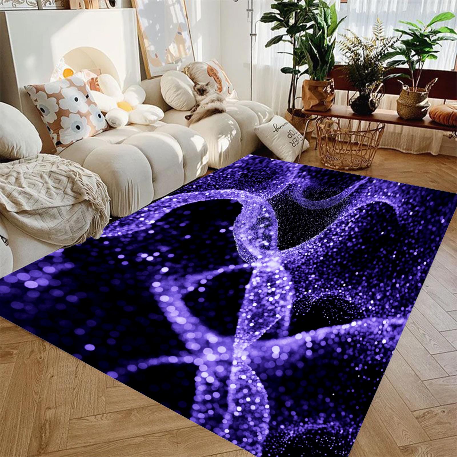 

1pc Black Carpet Dreamy Wave Point Print for Bedroom Decor Kid Non-slip Mat Surface Comfortable Carpet Birthday Gift 50x80cm