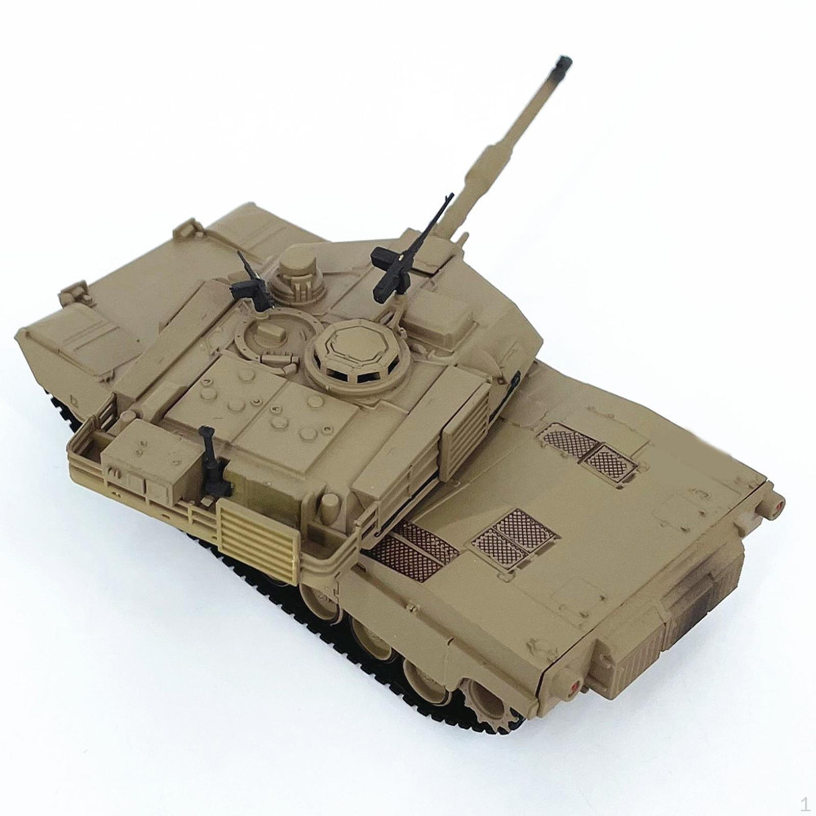 

1:72 Scale M1A2 Tank Model Wheeled Vehicle Toy Simulation Desktop Decor Collections for Adults Boys