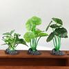 Artificial Aquarium Plants Realistic Floating Leaves Sturdy Stem, Reptile Terrariums Water Tank Decoration