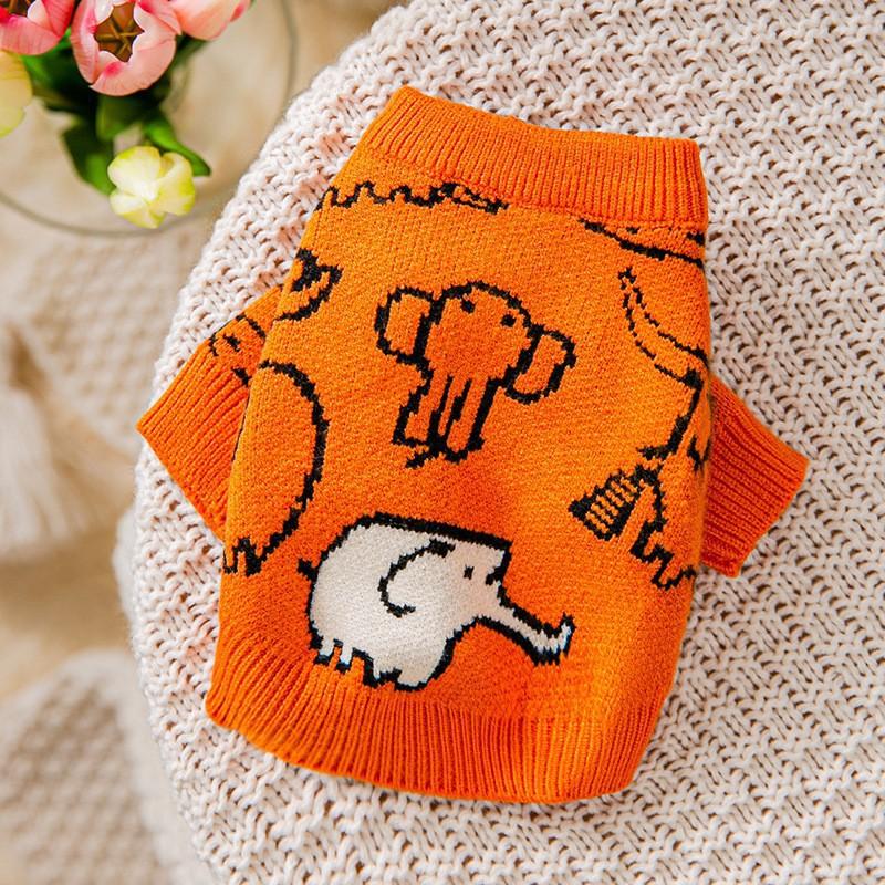 

Dog sweater autumn and winter full of rabbit, small and medium-sized dog Teddy Bigbear Pomeranian knitted sweater, cat pet clothes L (recommended weight 8-5.5kg)