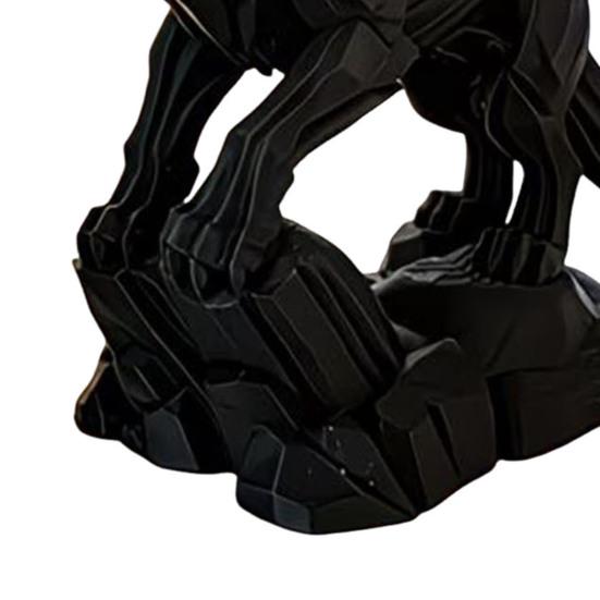 3D Printed Wolf Statue, Mechanical Style Wolf Figurine, Collectible Wolf Sculpture, Tabletop Ornament for Office Desk Shelf