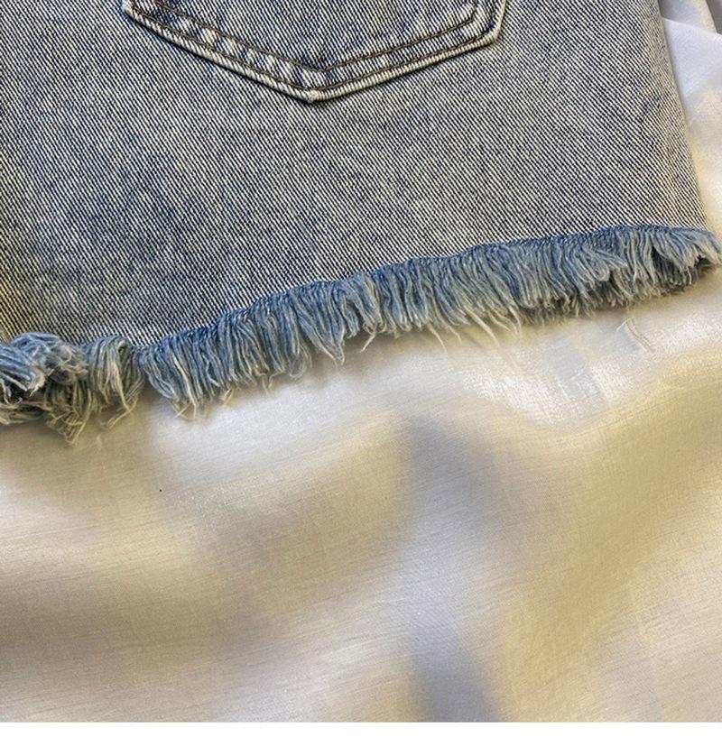 High Waist Ripped Denim Shorts: Women's A-Line, Loose Fit, Super Short Hot Pants for Summer