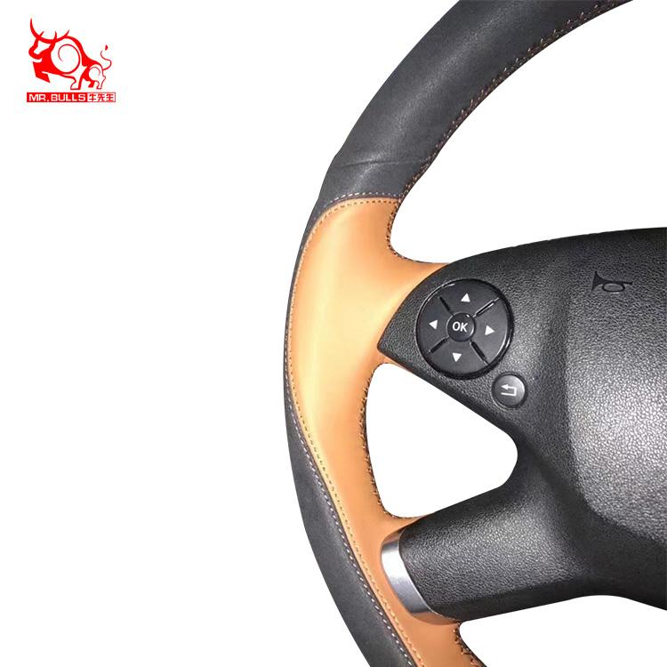 Handgenähte Leder Wildleder Lenkradabdeckung für Mercedes Benz E-Klasse L E350 4Matic Kombi 2011