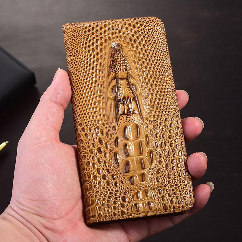 Luxury Genuine Leather Phone Case for Xiaomi Poco X Series - X8 X7 X6 X5 X4 X3 Pro Max Neo NFC GT 5G Crocodile Head