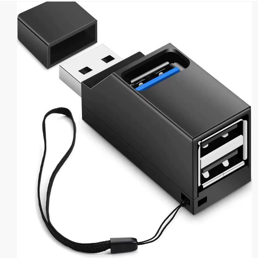 USB 3.0 Hub Splitter: One-to-Three Ports for Flash Drives, Phones, and Computer Charging