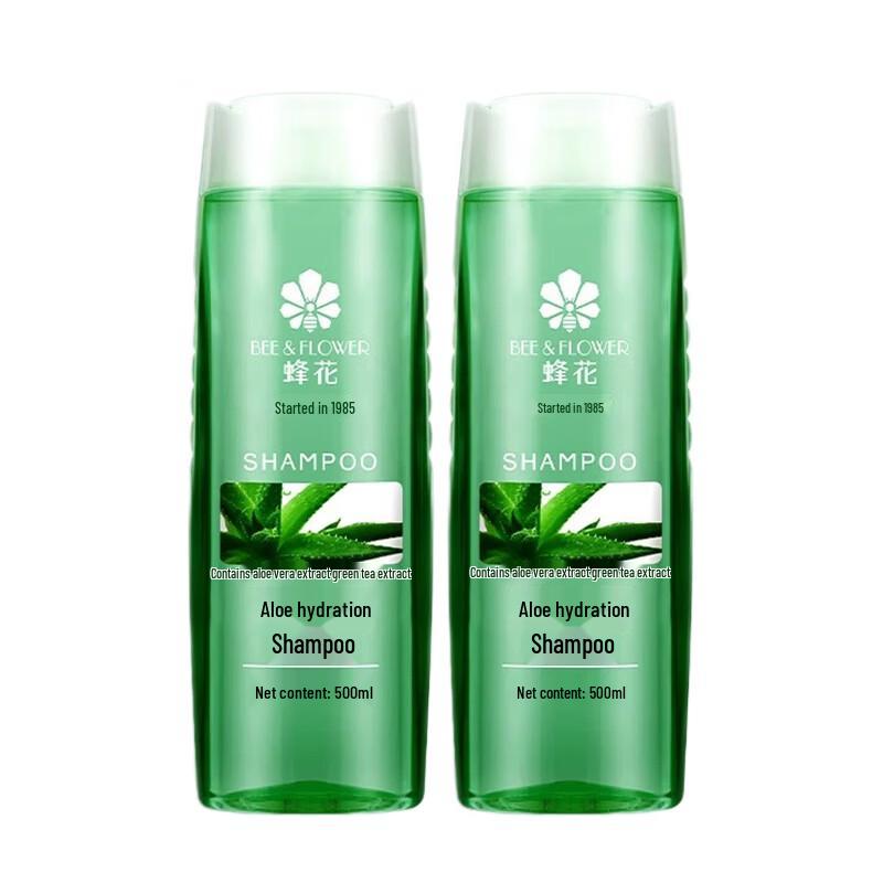 Bee & Flower Aloe Vera Moisturizing Shampoo 500ml x 2 Pack