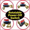 Car Battery Power Cut-Off Convert Breaker, Adjustable Unpolluted Copper Stable Transmission High Conductivity 12v-24v Disconnect Convert Smart for Car