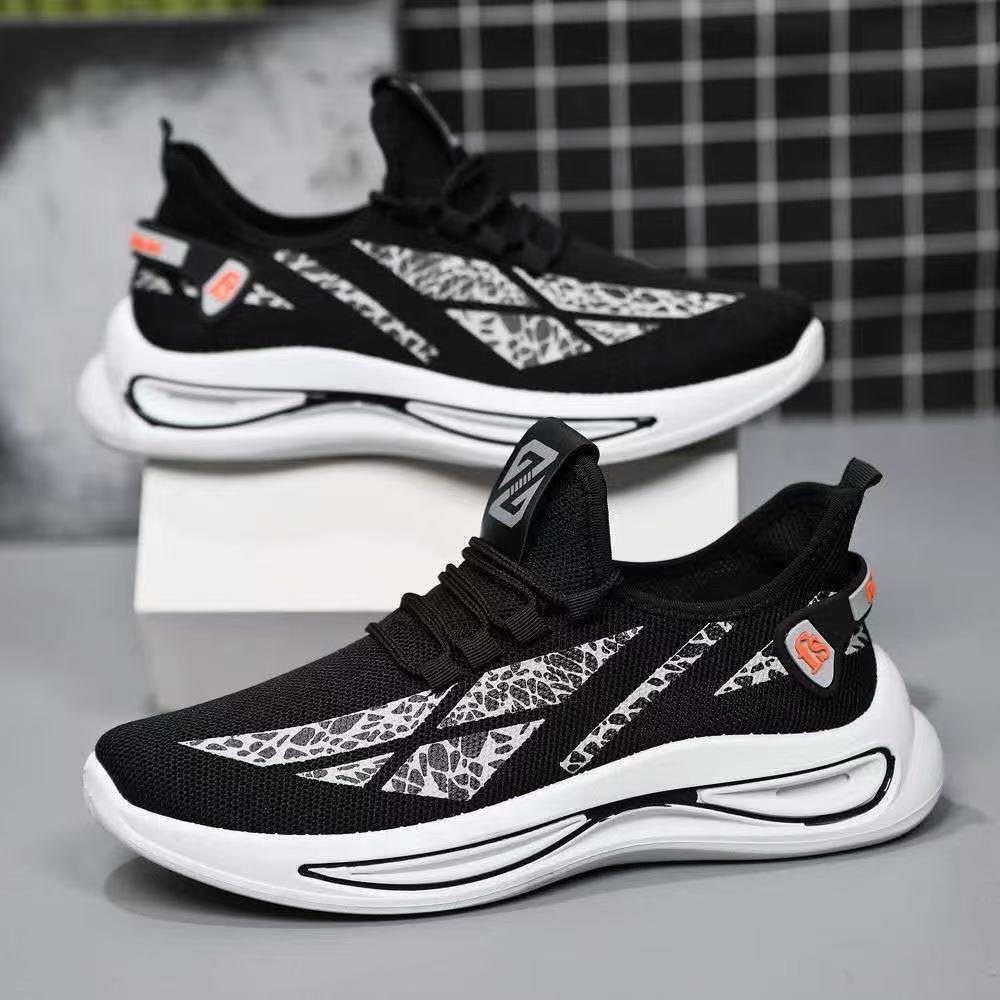 Spring, summer and autumn new young men's trendy sports shoes casual running cloth shoes men's trendy cloth shoes