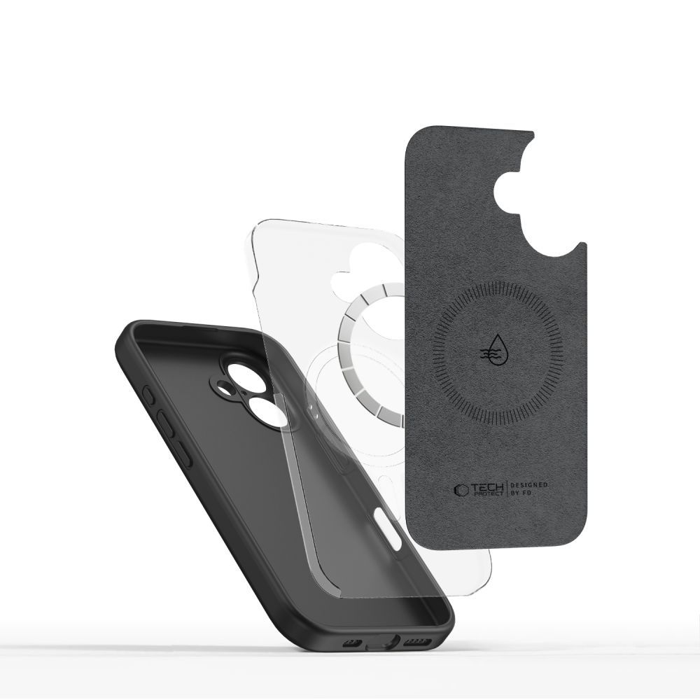 Tech-Protect Liquid Silicone Magsafe Iphone 16E Black