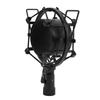 Aluminum Alloy Microphone Shock Mount Holder with Anti-Vibration Pad Inserts, Fits 55-65mm Microphones, Easy Installation In Studio Broadcast
