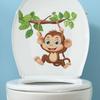 Animacinis žaismingas beždžionė vonios kambarys vonios kambarys tualetas su namų puošybos dekoratyviniais lipdukais
