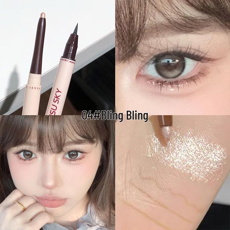 SUSU SKY Dual-Headed Highlight & Outline Aegyo Sal Pen - Glitter Eyeliner & Shadow
