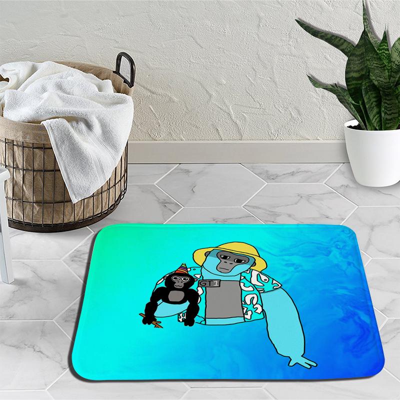 Gorilla Tag Monke Carpets for Living Room Cartoon Monkey Bedroom Decor Bedside Carpet Home Plush Rugs Fluffy Soft Lounge Rug Floor Mat